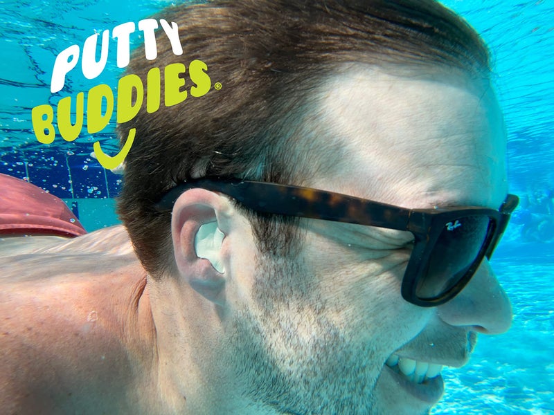 PUTTY BUDDIES Floating Earplugs 10-Pair Pack - Soft Silicone Ear Plugs for Swimming & Bathing - Invented by Physician - Keep Water Out - Premium Swimming Earplugs - Doctor Recommended (Tan) - Image 2